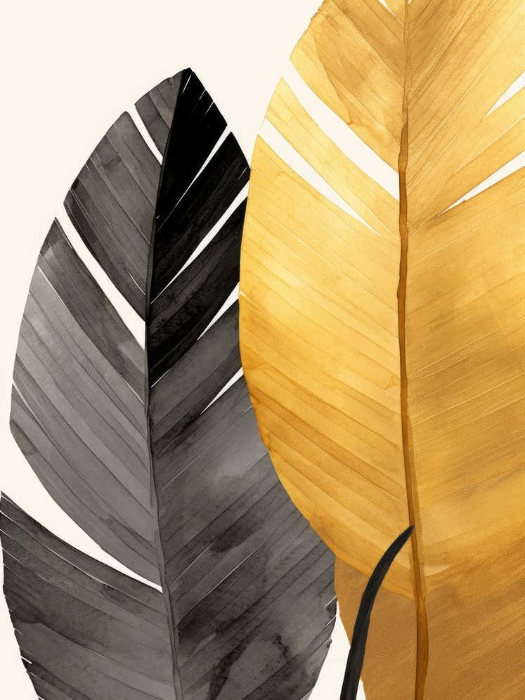 Gold And Black Leaves 2