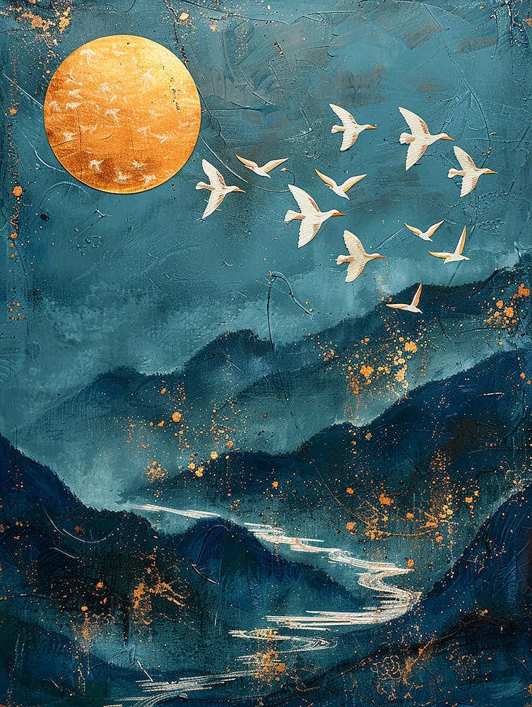 Moon And Birds 1