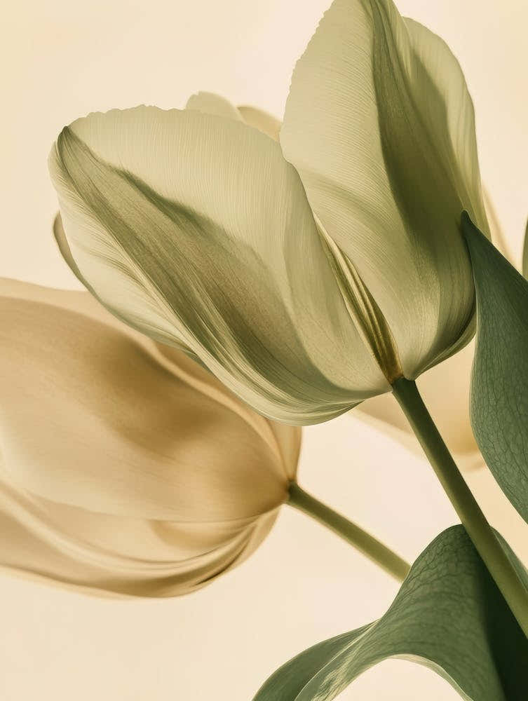 Green Beige Close Up Petals 10 1