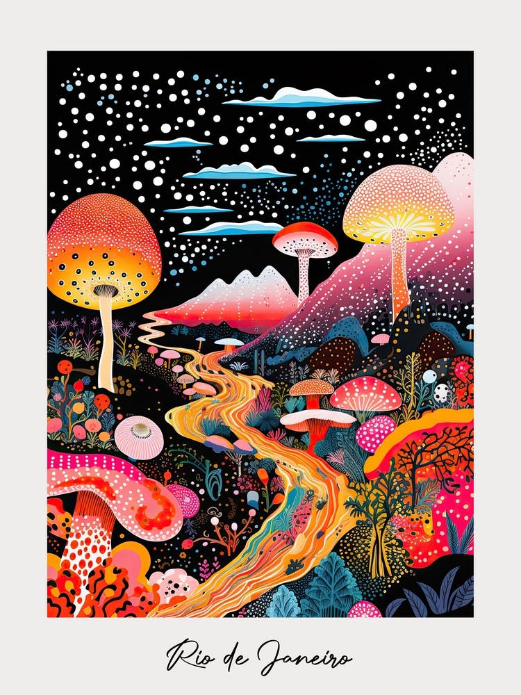 Poster Of Rio De Janeiro, Illustration In The Style Of Pop Art 1