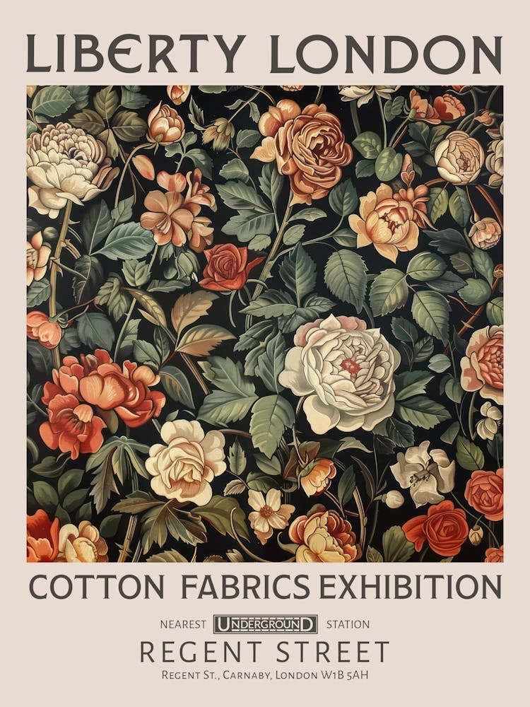 Liberty London Print William Morris Textiles William Morris Roses