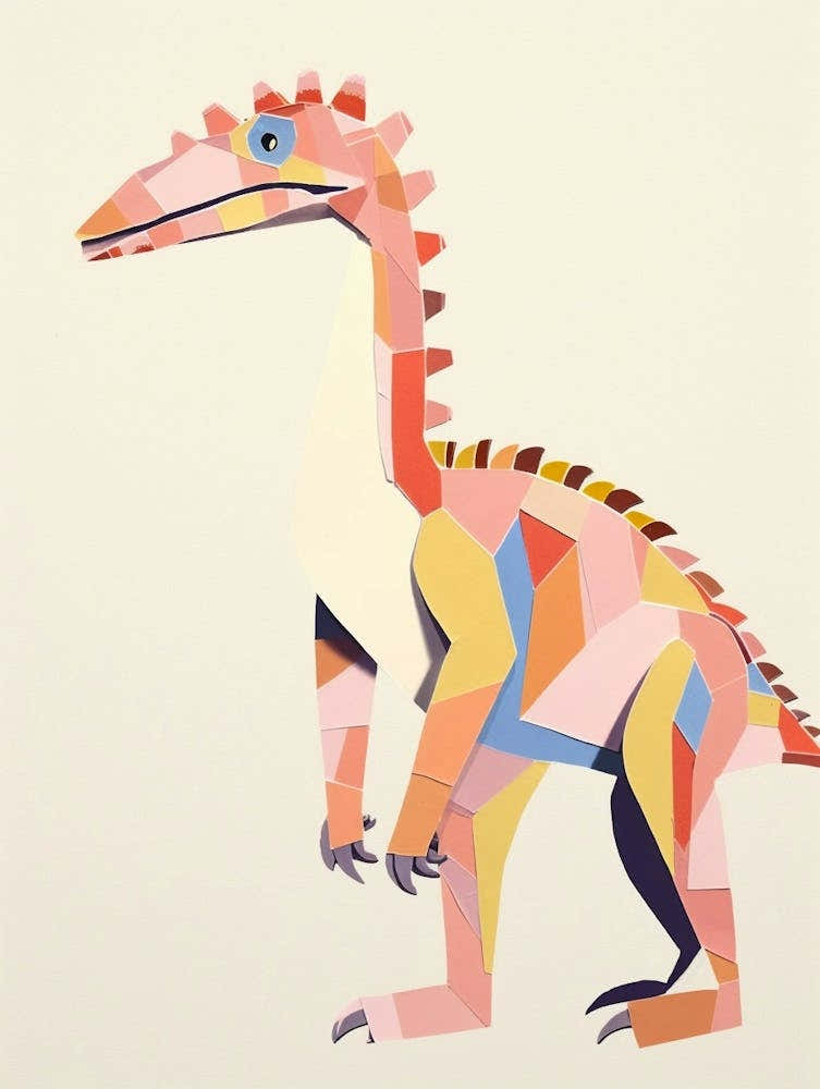 Nursery Dinosaur Art Velociraptor