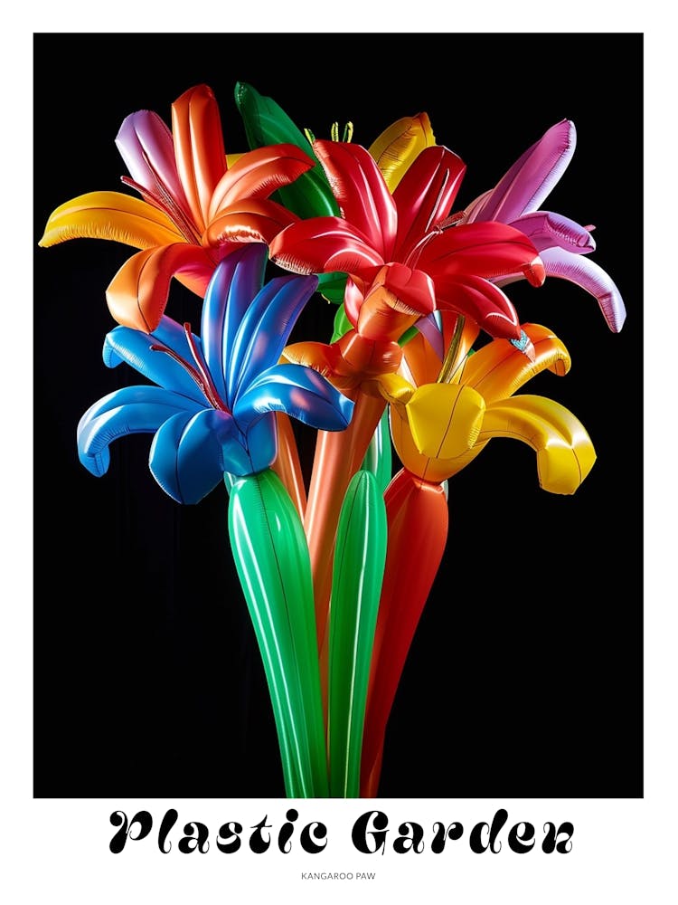 Bright Inflatable Flowers Poster Kangaroo Paw 1