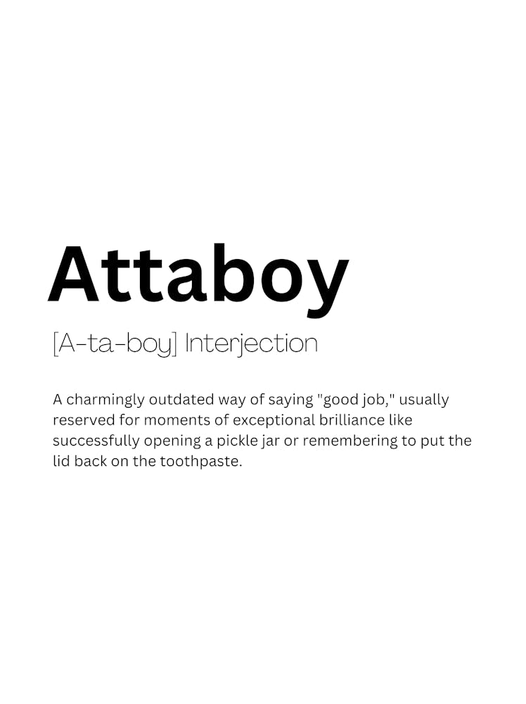 Attaboy Definition Meaning