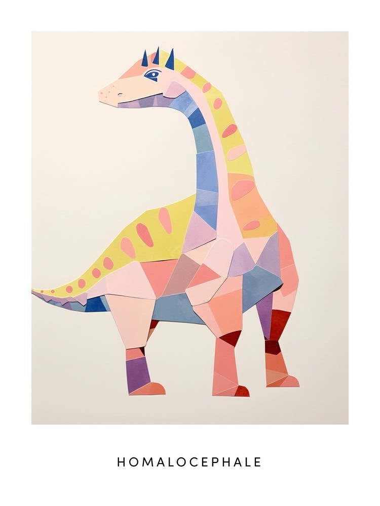 Nursery Dinosaur Art Homalocephale 2 Poster