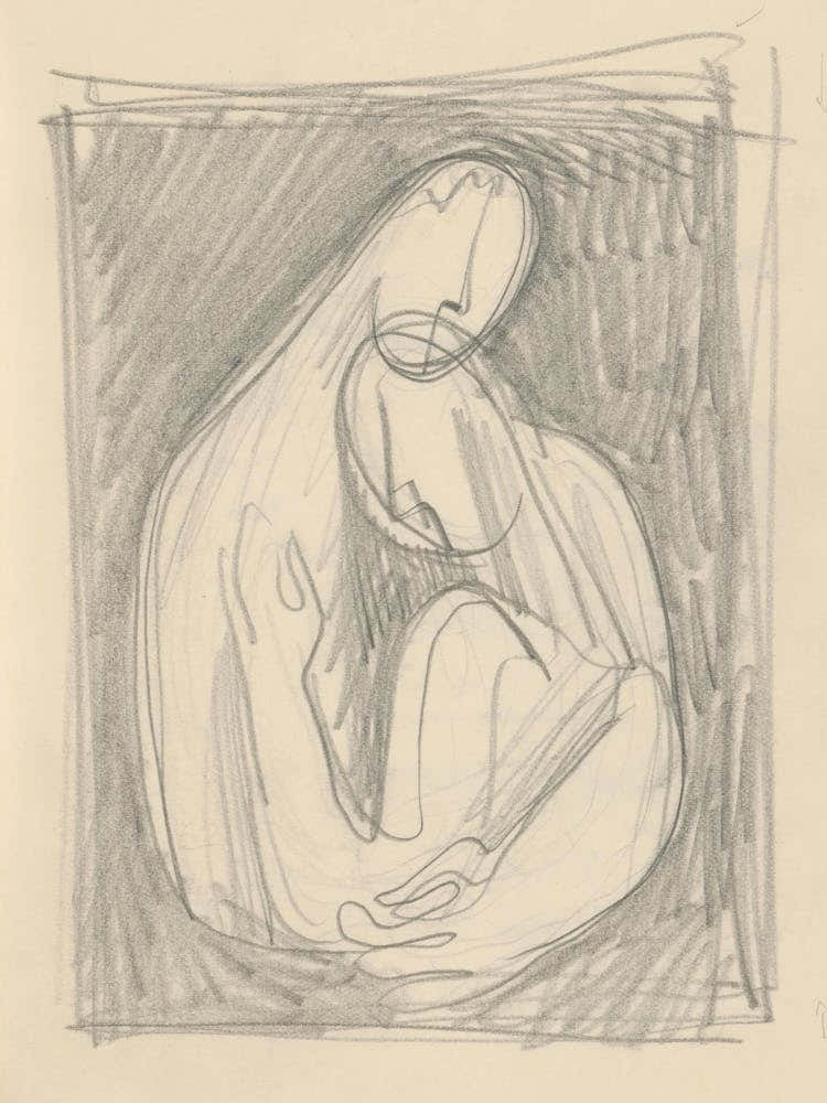 Sketchbook With Various Studio Drawings, Mikuláš Galanda (9)