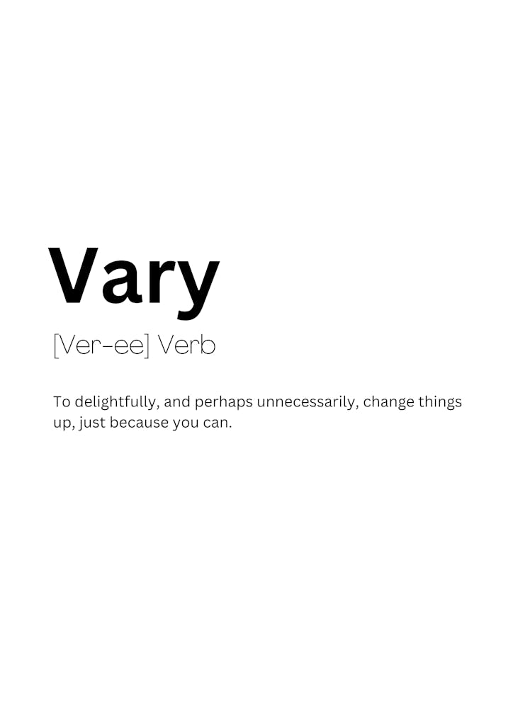 Vary Definition Meaning