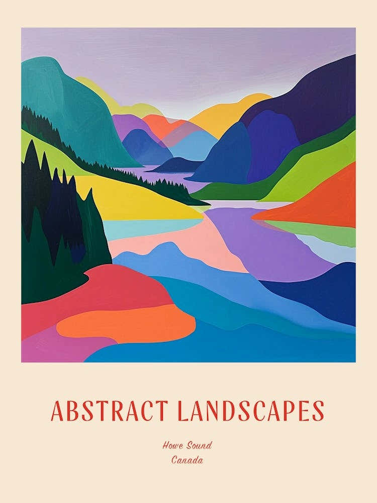 Colourful Abstract Vancouver Canada 6 Poster