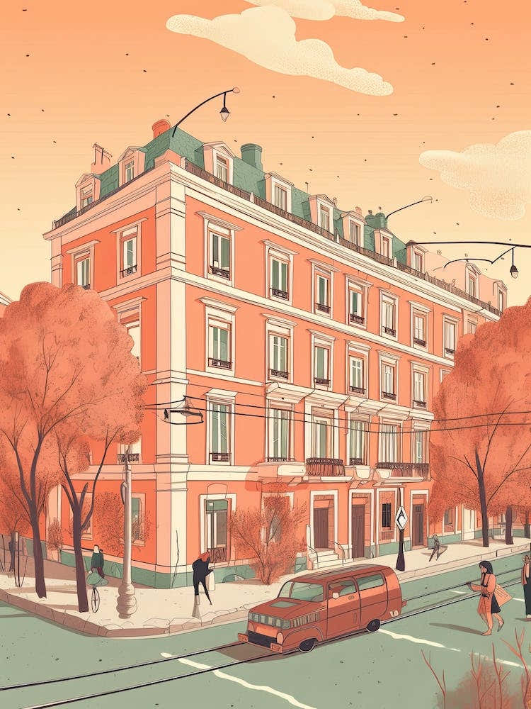 Madrid Spain Travel Illustration 4