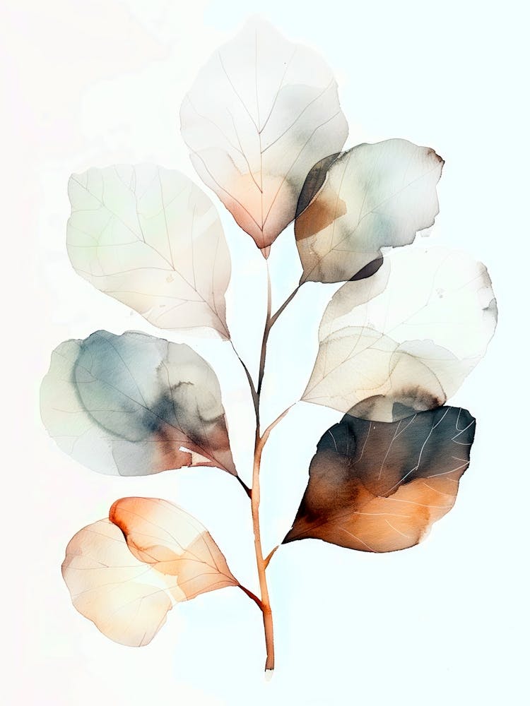 Watercolor Leaf nature floral art