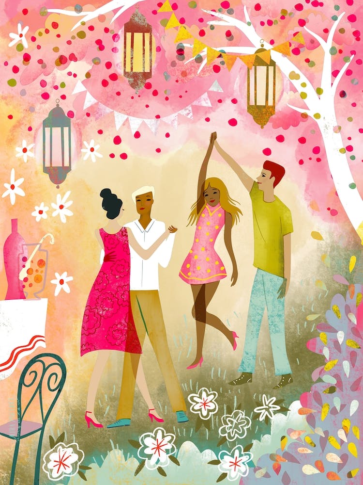 Garden Party Dance In Dawn