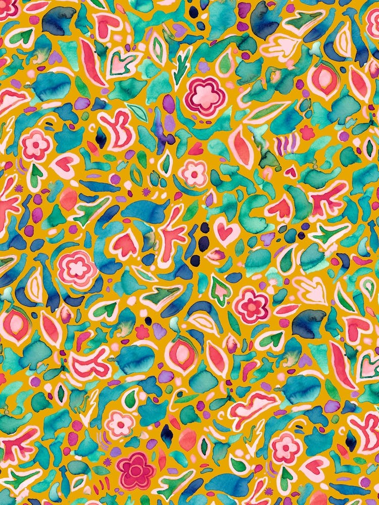 Primitive Flowers Yellow