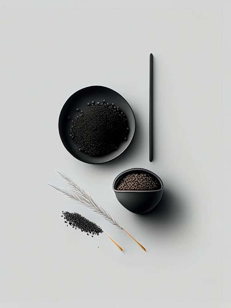 Black Sesame Spices And Herbs Retro Minimal 3