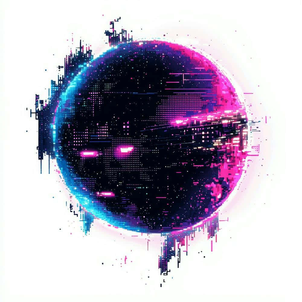 Pixel Sphere print