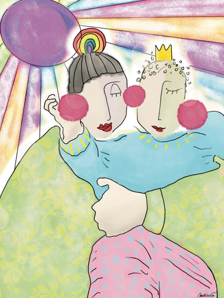 Good Vibes Mother With A Small Child Baby With Good Energy And Much Love