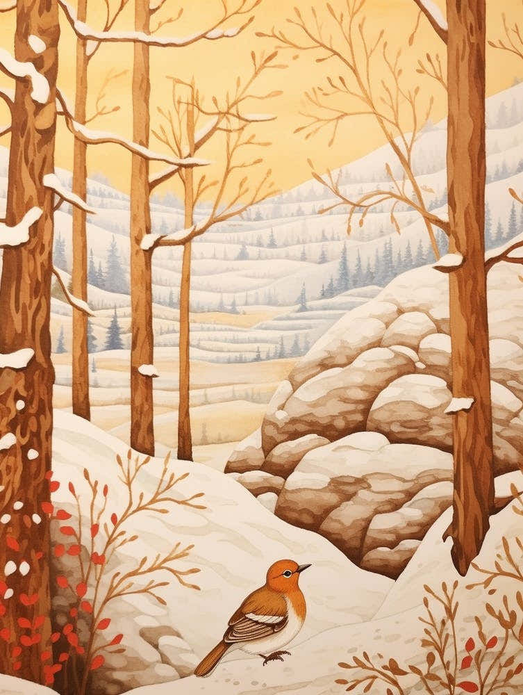 Bird Illustration Hermit Thrush 2