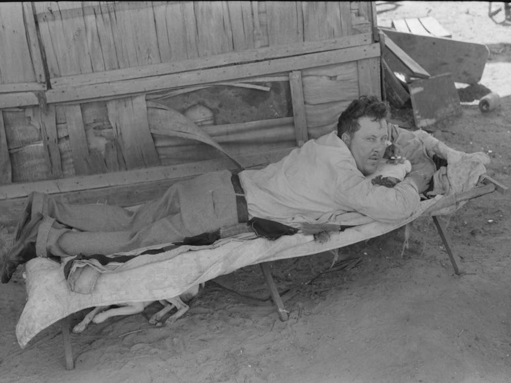 Partially Paralyzed Man In May S Avenue Camp, Oklahoma City, Oklahoma By Russell Lee