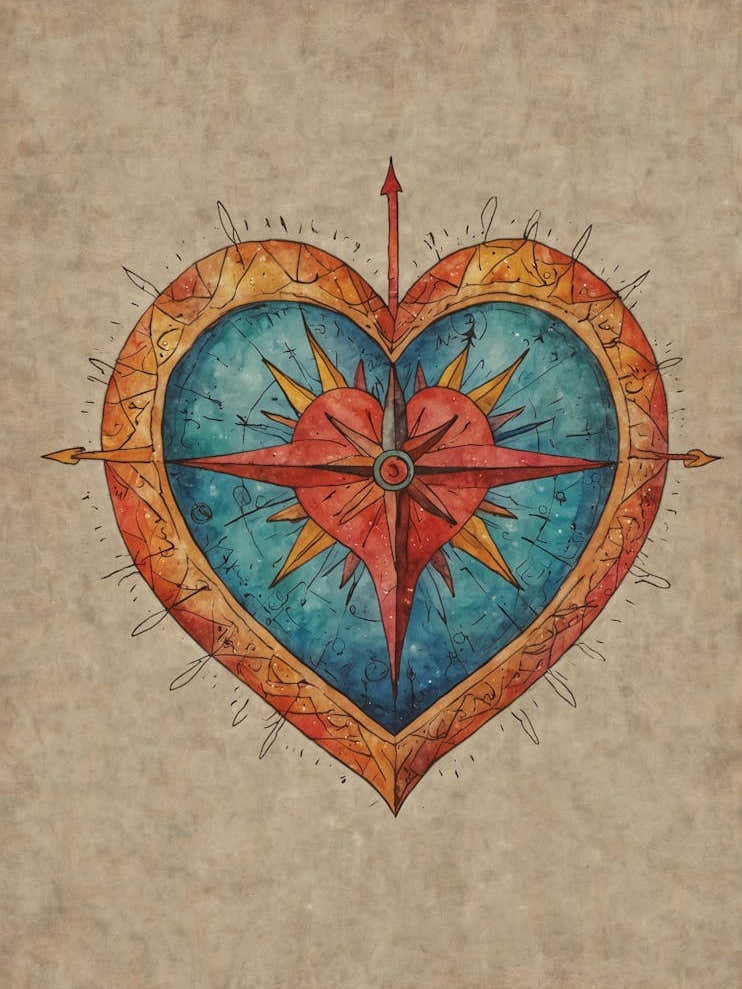 Heart With Compass