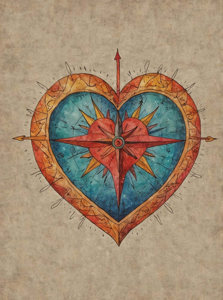 Heart With Compass