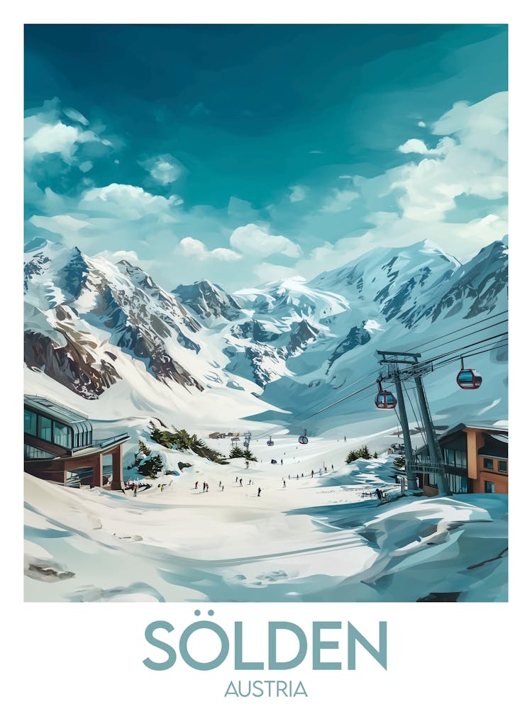 Affiche de voyage Sölden