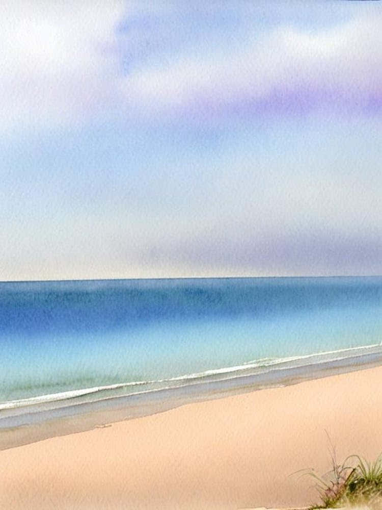 Formby Beach, Merseyside Watercolour