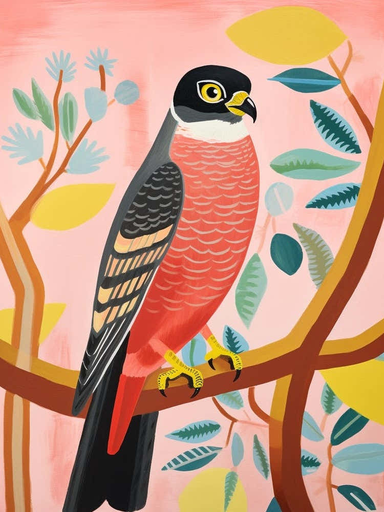 Pink Scandi Eurasian Sparrowhawk 2