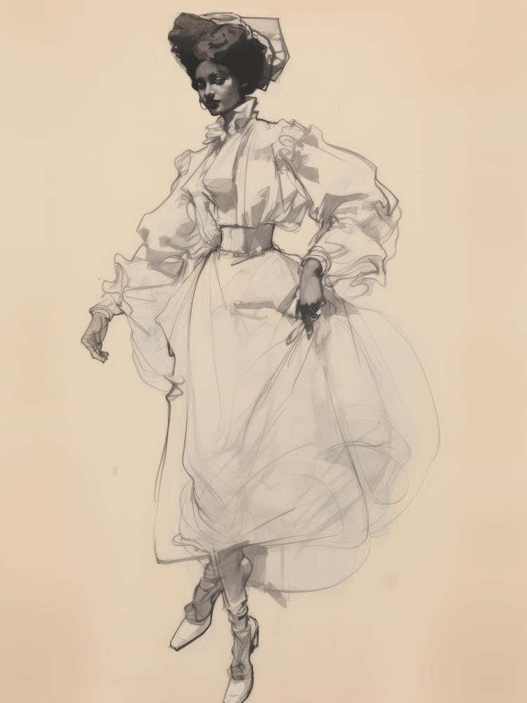 1800s Woman Study Sketch
