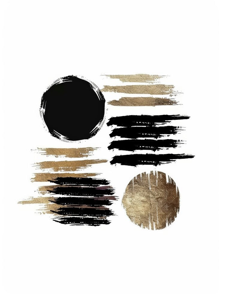 Black And Gold Brush Strokes 29