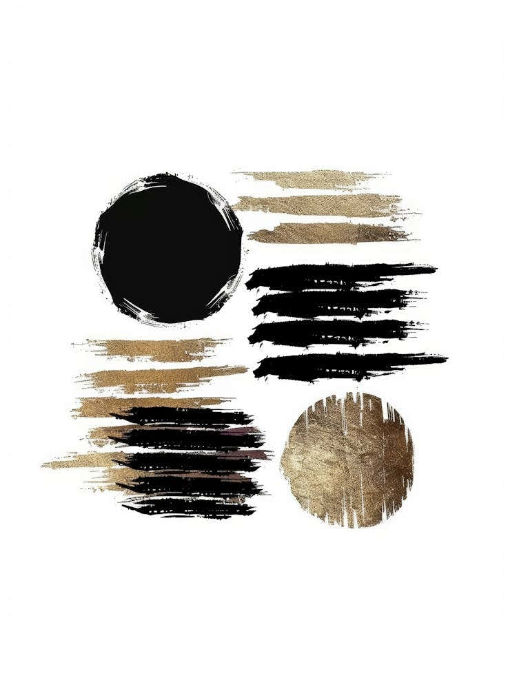 Black And Gold Brush Strokes 29