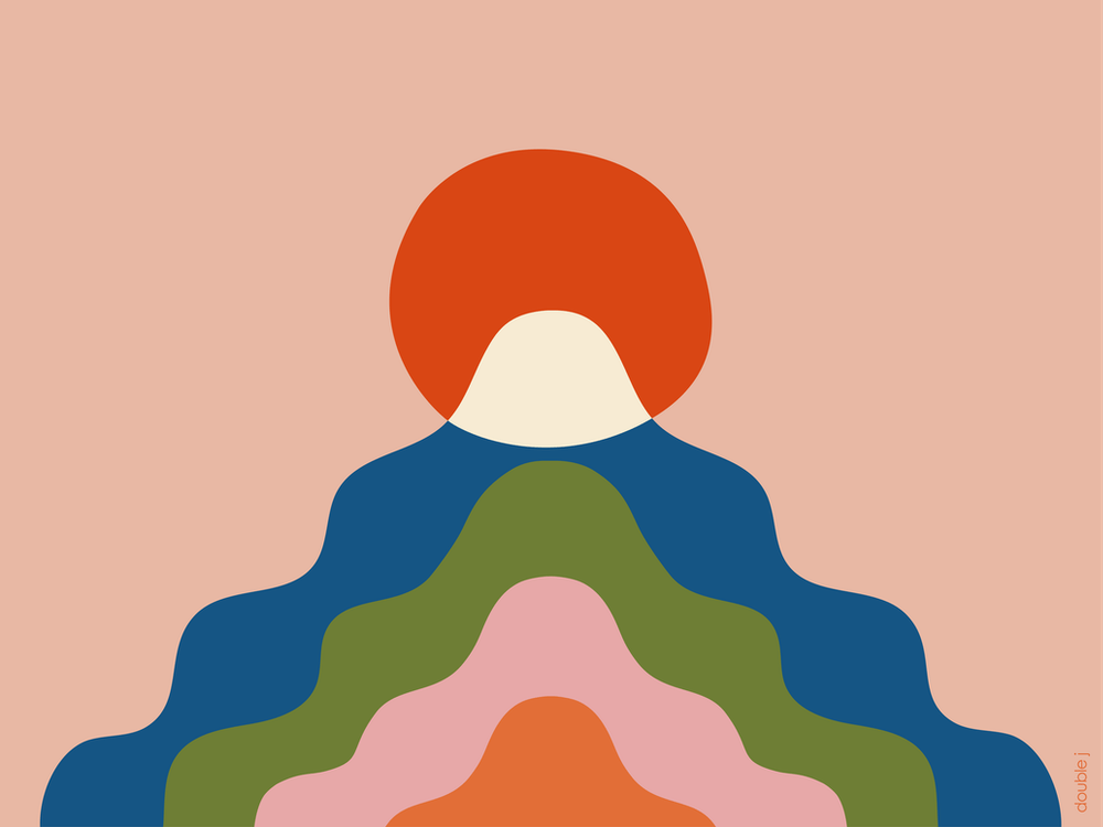 Open Your Mind Rainbow Playful Wavy Bedroom