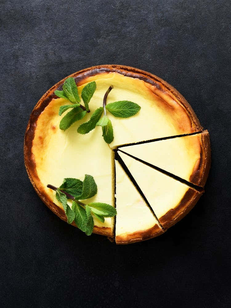 Vanilla cheesecake — Food kitchen poster/blackboard, photo art