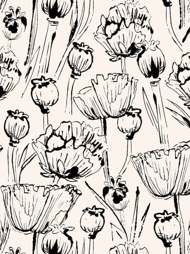 Vintage Poppy Pattern