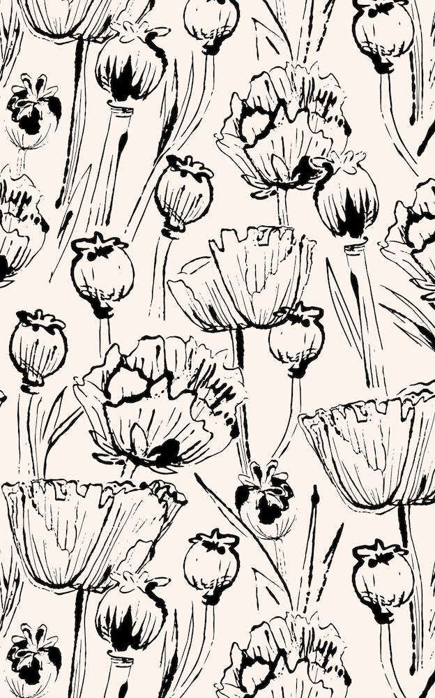 Vintage Poppy Pattern