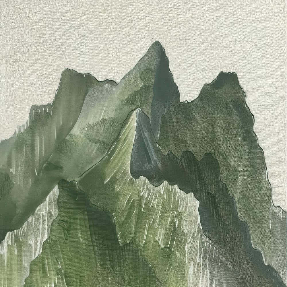 Japanese Watercolour Of Mount Nasu 3