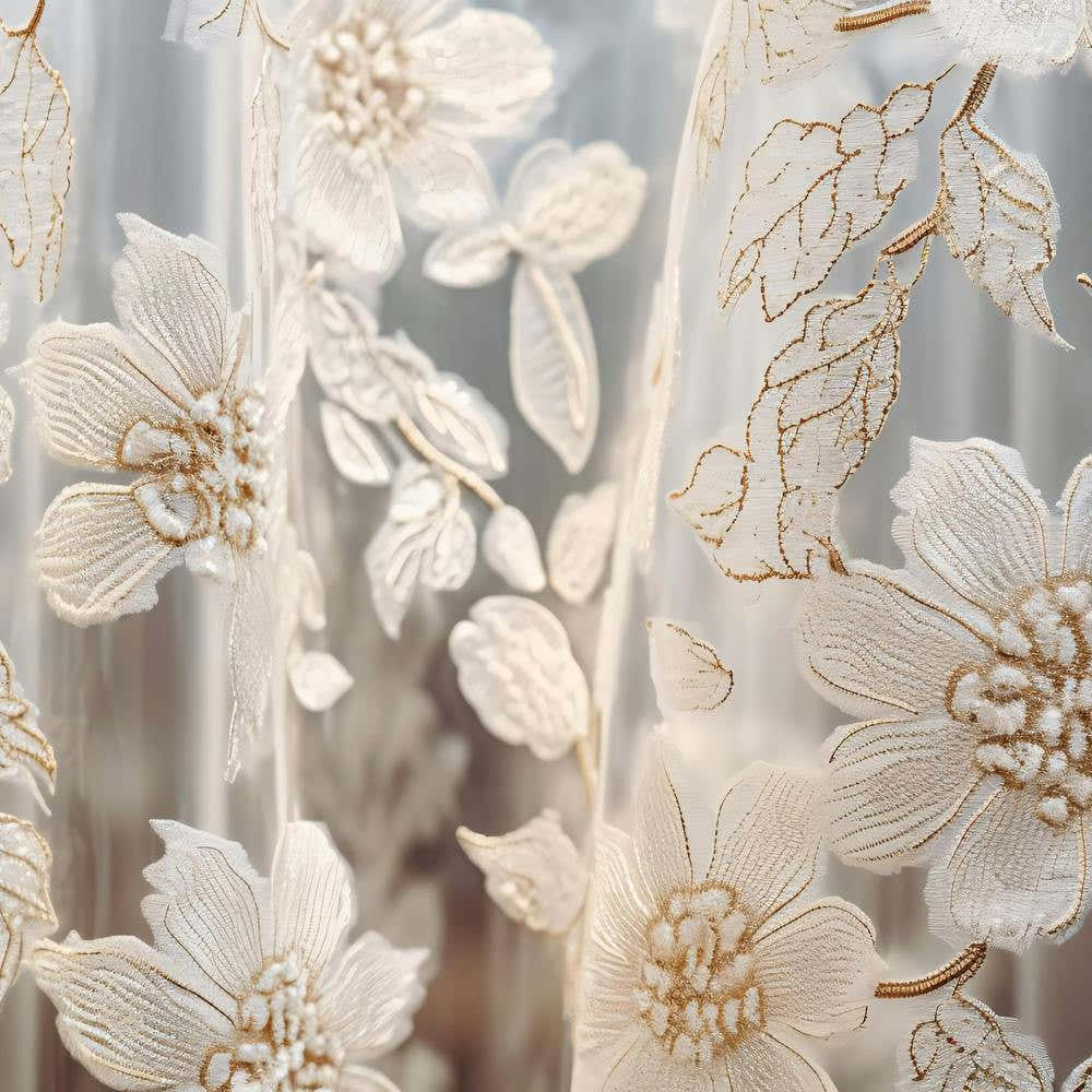 Embroidered Lace Curtains
