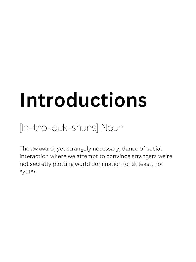 Introductions Definition Meaning