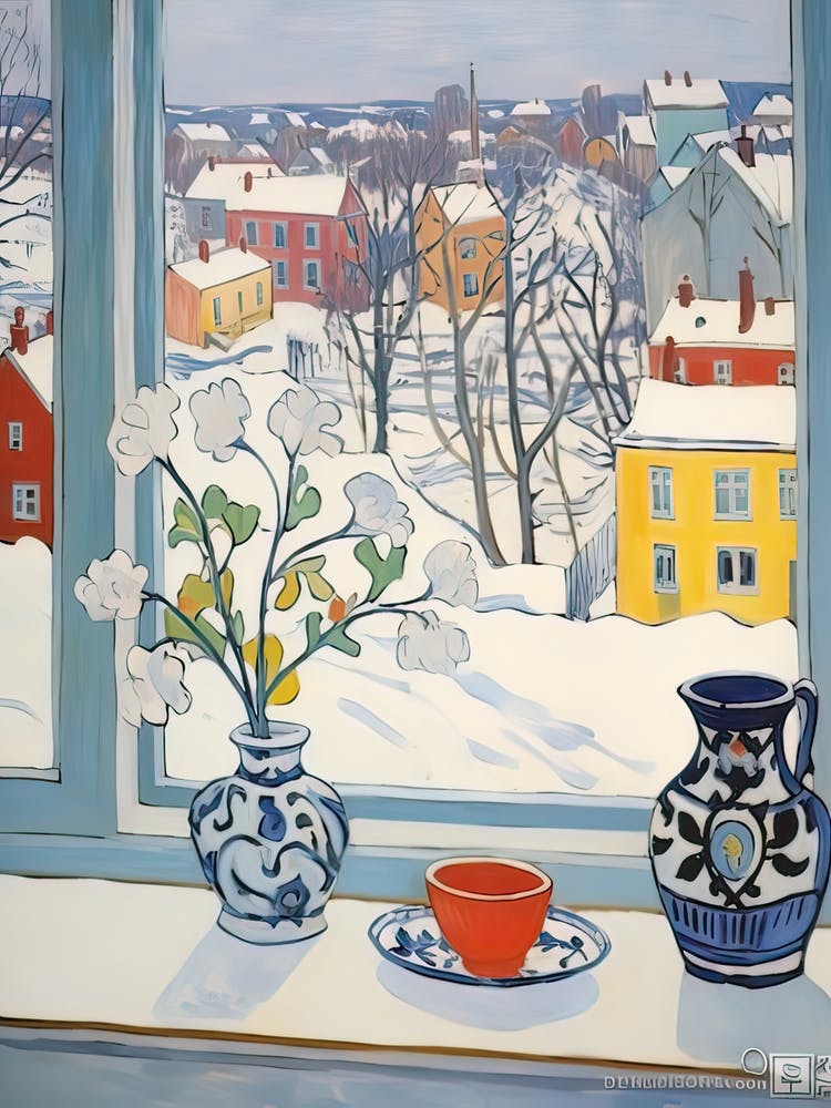 The Windowsill Of Quebec City   Canada Snow Inspired By Matisse 2