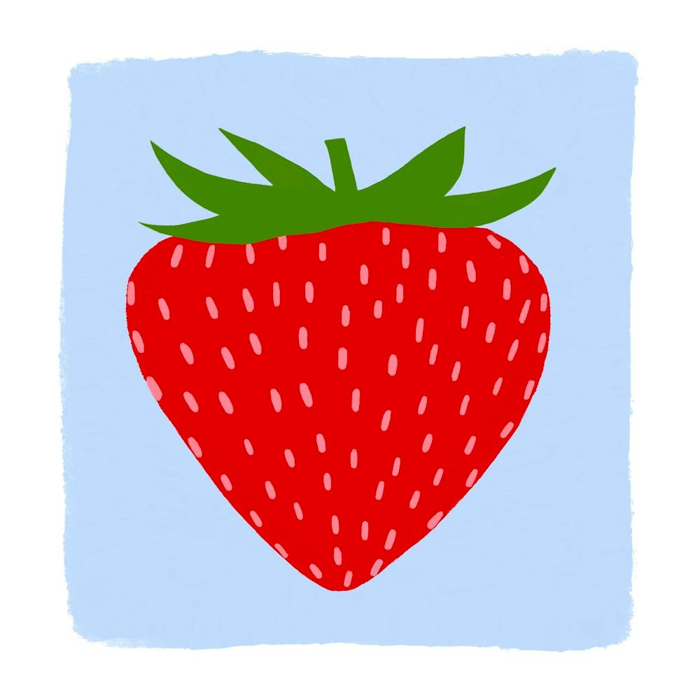 Cute Strawberry Blue