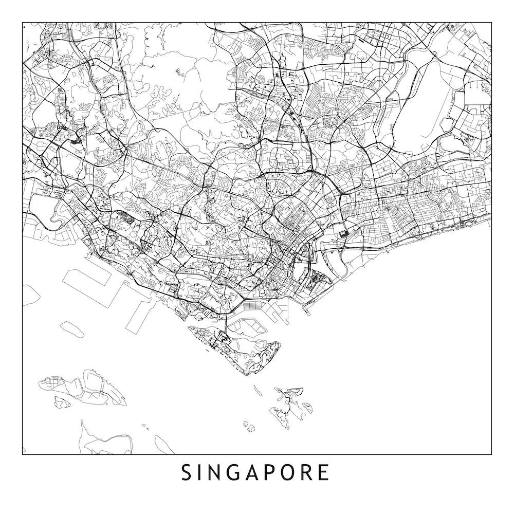Singapore Map Line