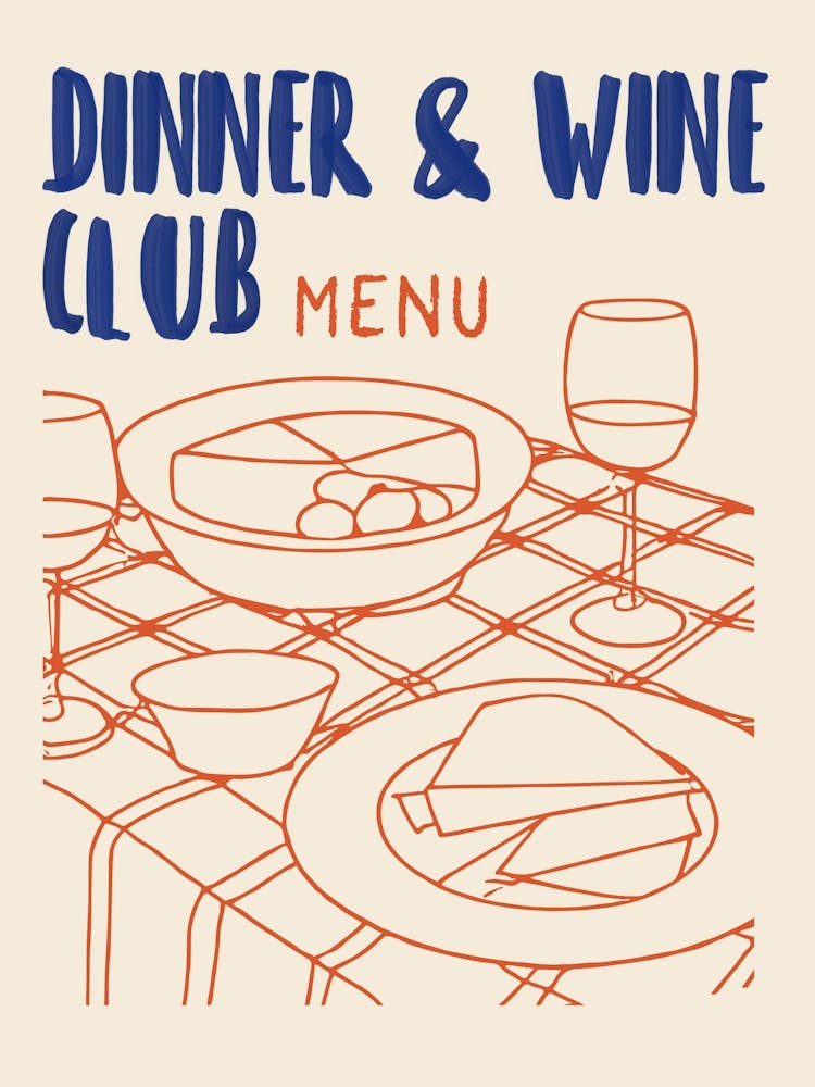 Dinner And Wine Club Menu