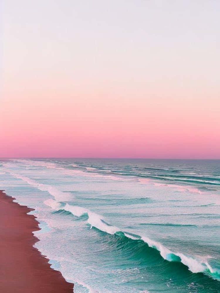 Atlantic City Beach, New Jersey Pink Photography 2