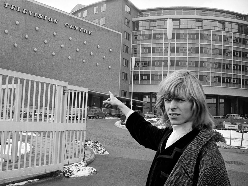 David Bowie Outside The Bbc, 1965