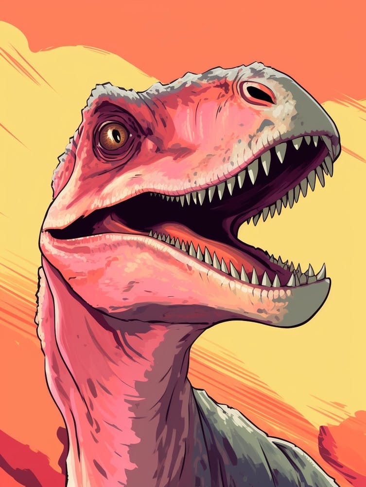 Colourful Dinosaur Utahraptor 1