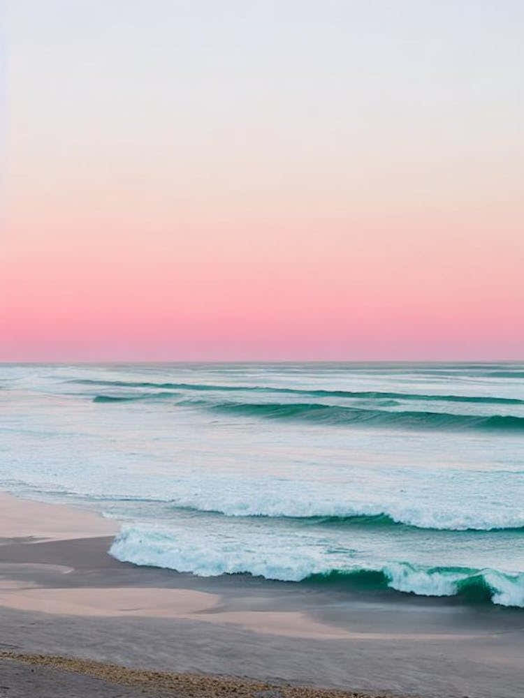 Bamburgh Beach, Northumberland Pink Photography 1