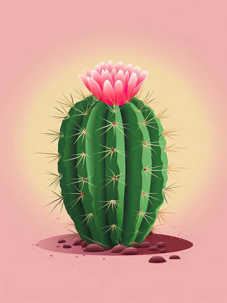 Hedgehog Cactus Illustration 3