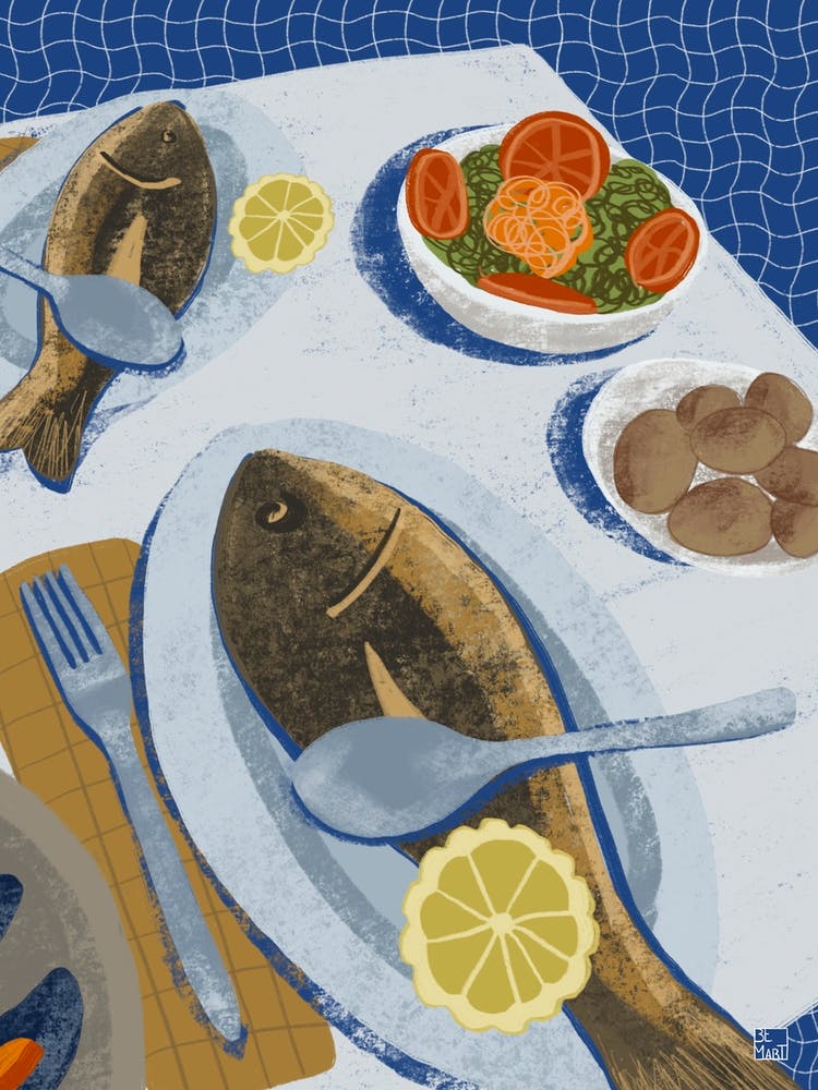 Baked Gilthead Bream With Potatoes