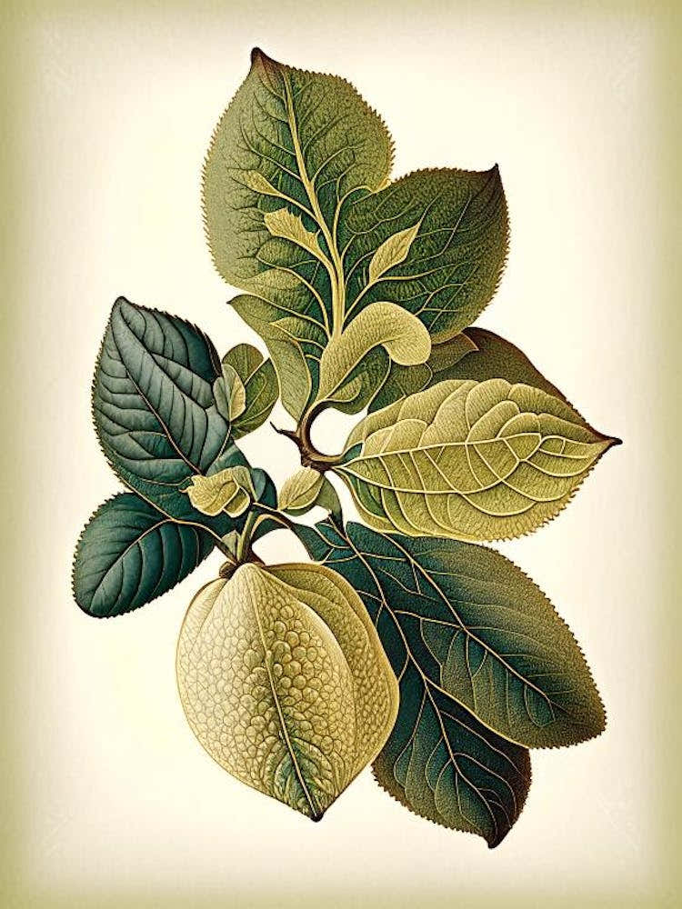 Quince Leaf Vintage Botanical 1