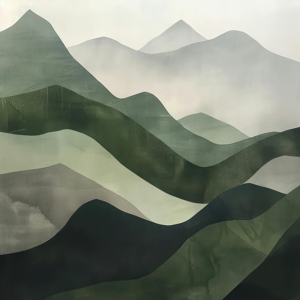 Japanese Watercolour Of Mount Fuji 1