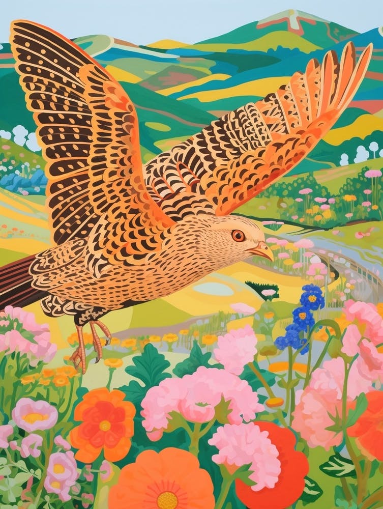 Maximalist Bird Painting Yellowhammer 3