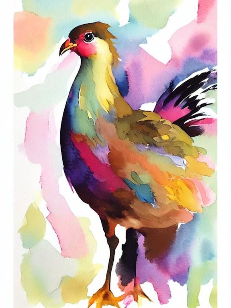 Turkey Watercolour Bird